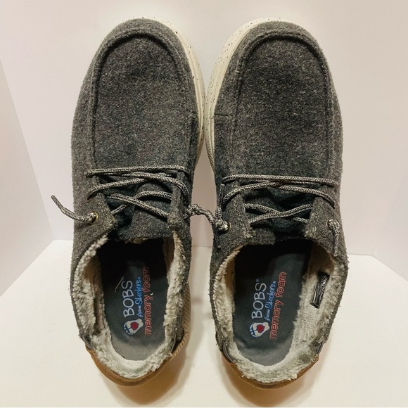 Skechers BOBS Skipper Cozyville Aztec Gray Lined Slip On Sneaker Women 9.5 - Picture 2 of 9